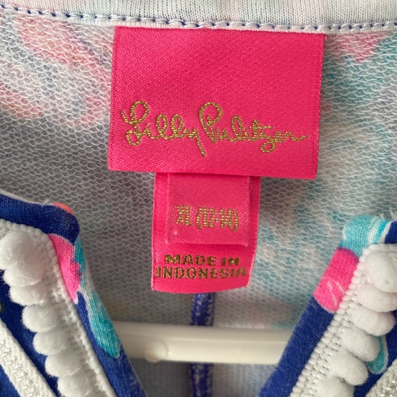 Lilly Pulitzer Girls Mini Harper Shift Dress in Blue and Pink Size XL 12/14 - Picture 3 of 6